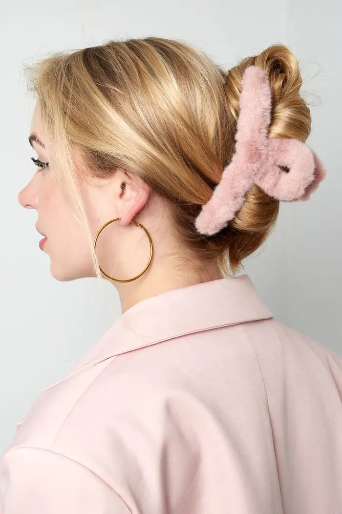 Pluche haarclip