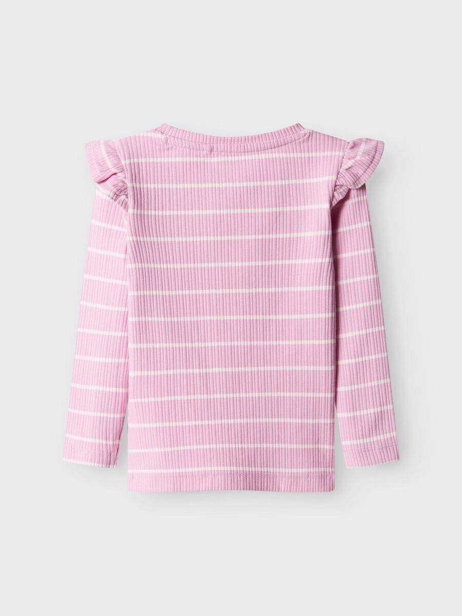 SLIM FIT TOP MET LANGE MOUWEN