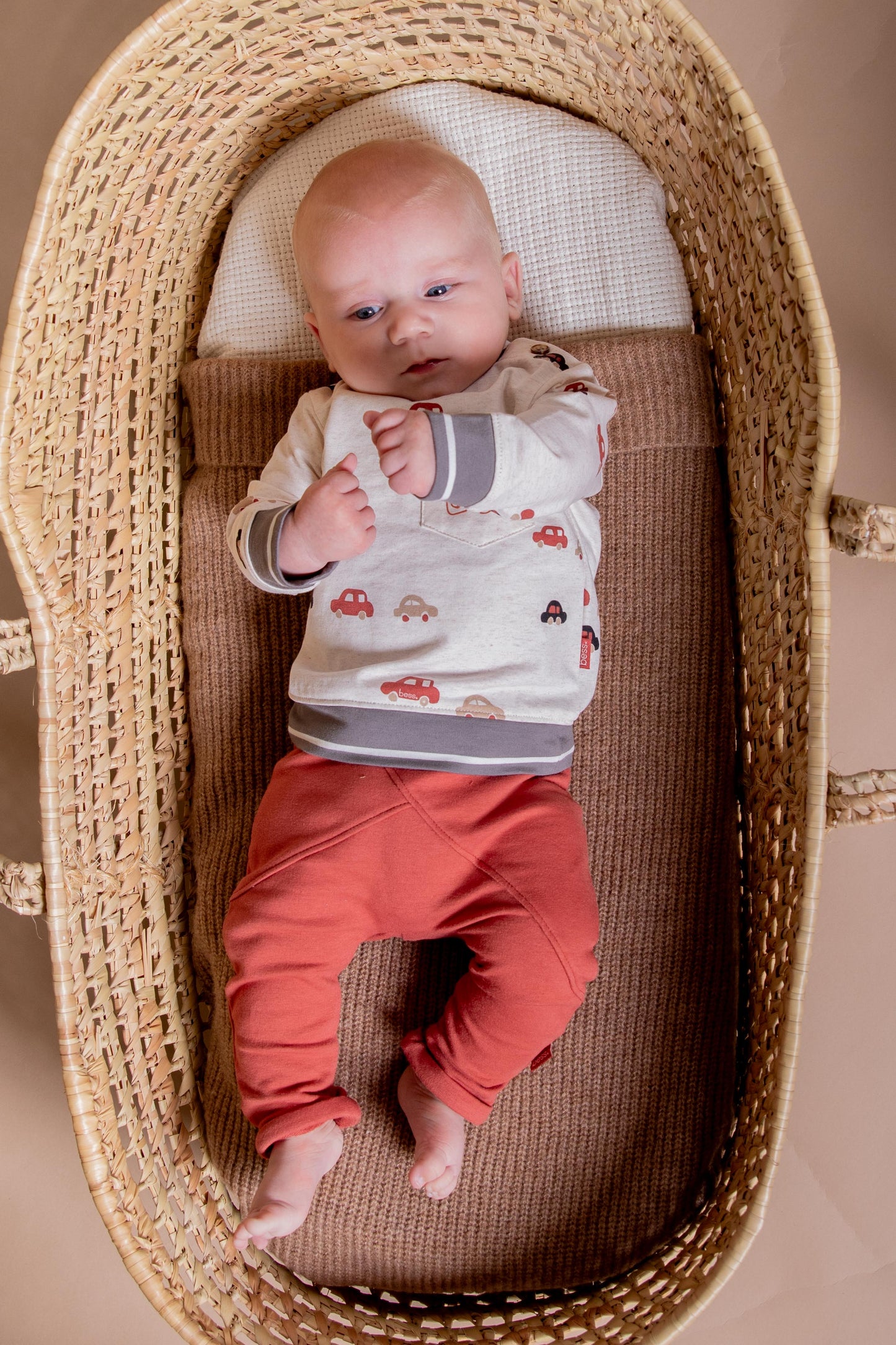 BESS jongens broek Diagonal Hot sauce