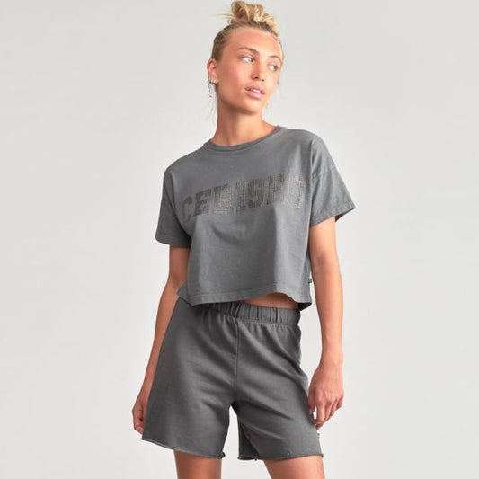 Grijze short