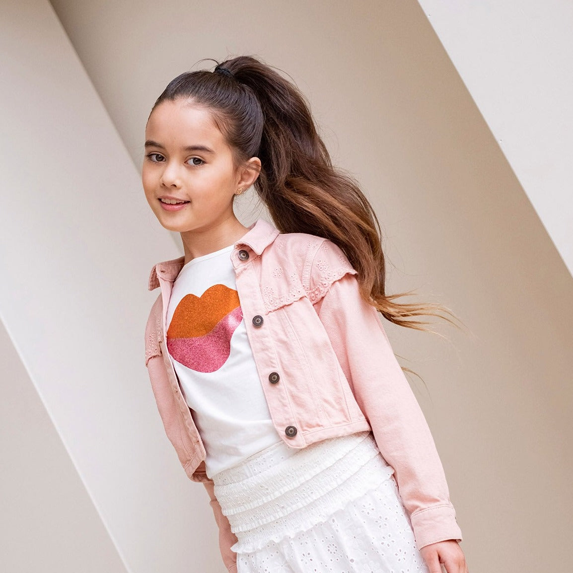 Jeansjasje oud roze
