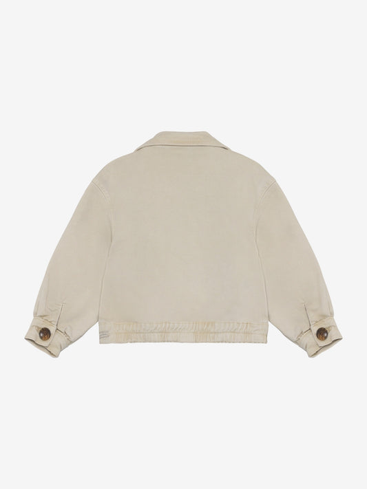 Daily Seven Twill Jasje Beige - Meisjes kort vestje