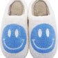 Blauwe smiley pantoffels