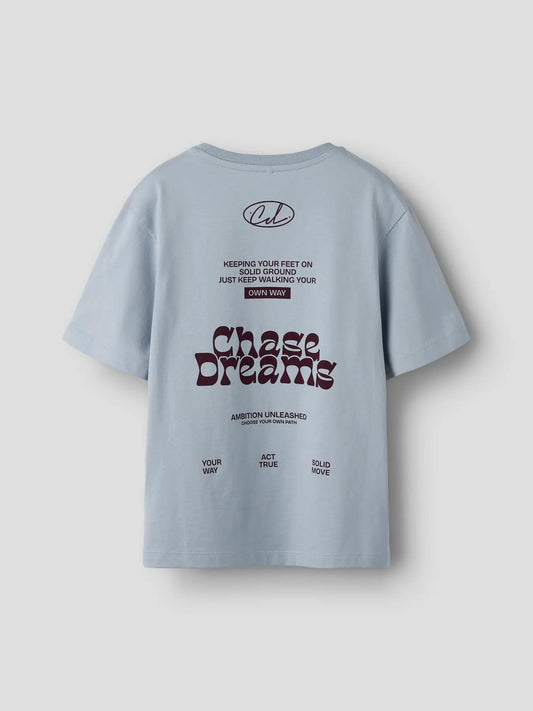 NAME IT T-shirt DEFUS - Jongens chase dreams Blue Fog