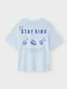 T-SHIRT BLAUW AARDBEI
