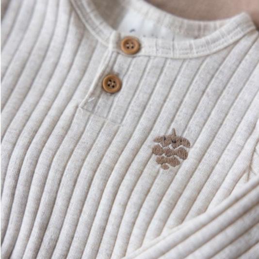BEIGE TRUI FEETJE BABY JONGEN