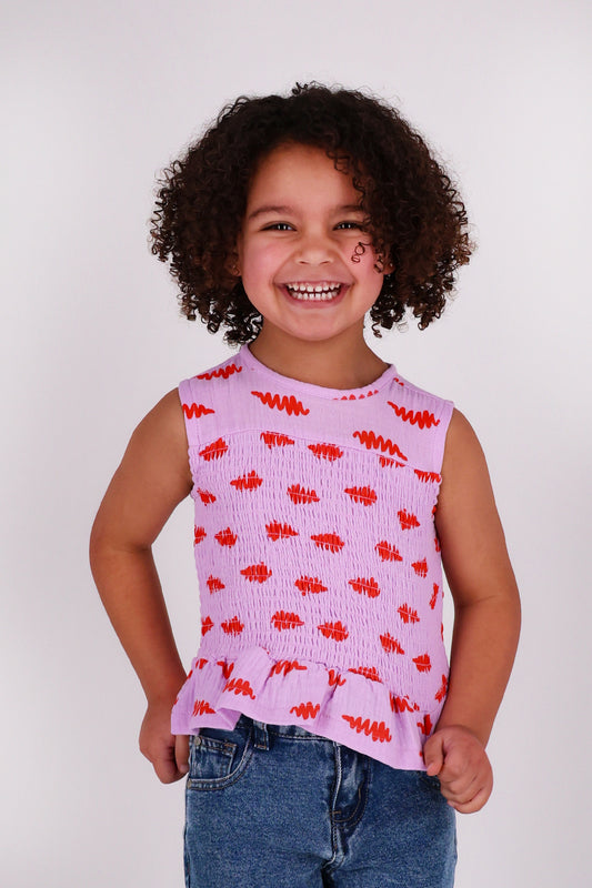 The New Chapter meisjes t-shirt Melle AOP Giant Steps detail all-over print