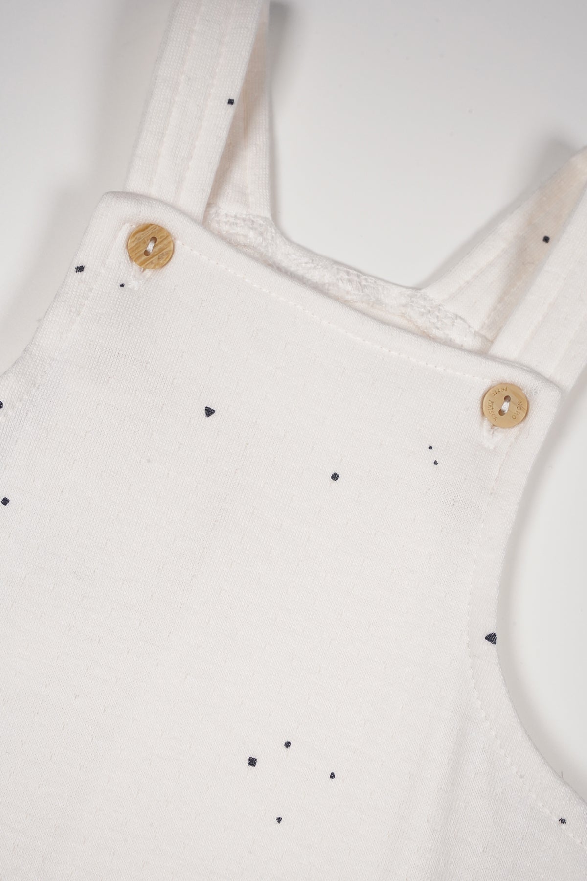 SALOPETTE WITTE MET STIPJES