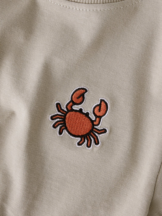 NAME IT T-shirt krab Print - aluminium diertjes