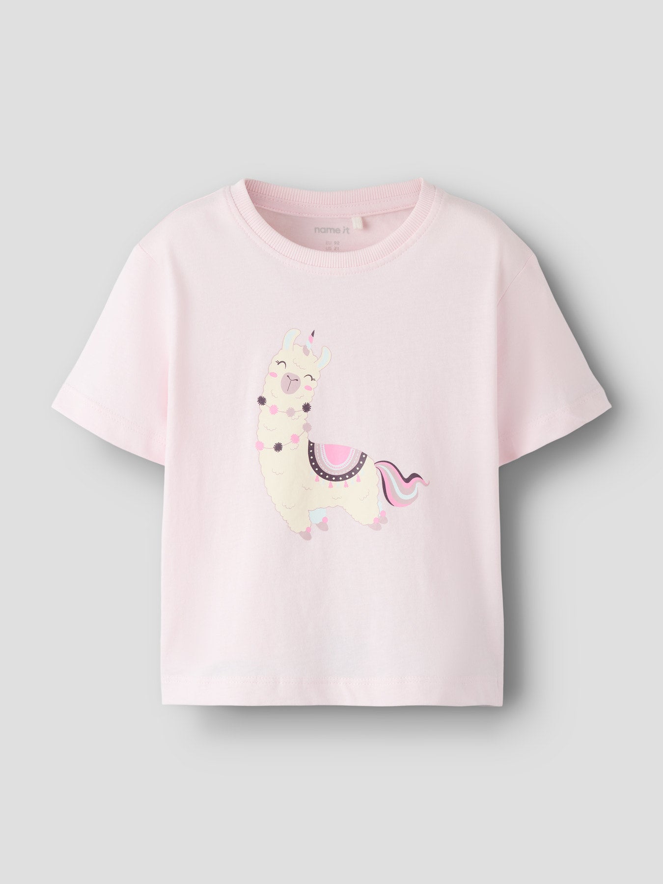 NAME IT T-shirt BELLINA Tender Touch - Meisjes Lama Shirt roze