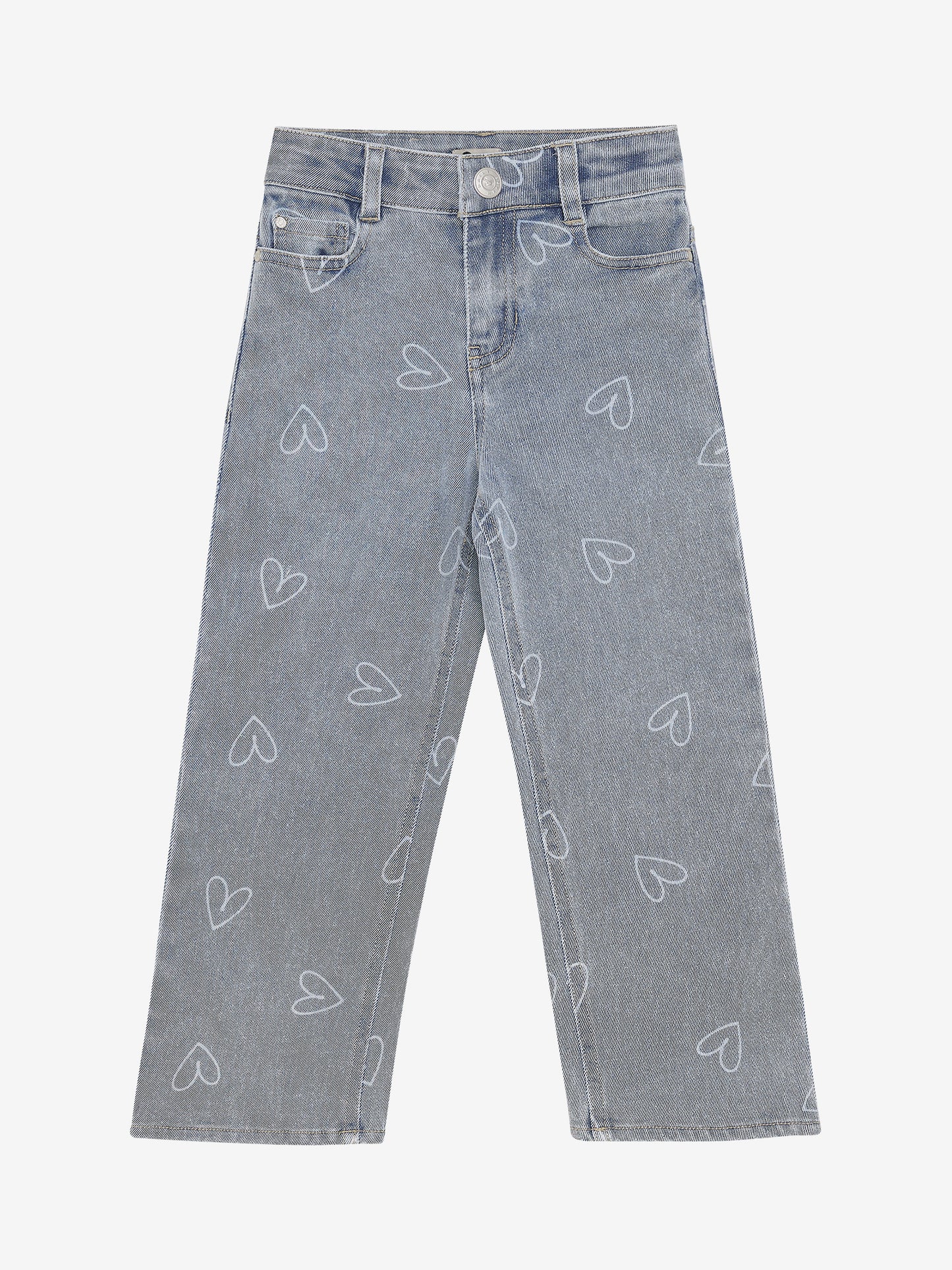 WIDE FIT JEANS WITH HEARTS