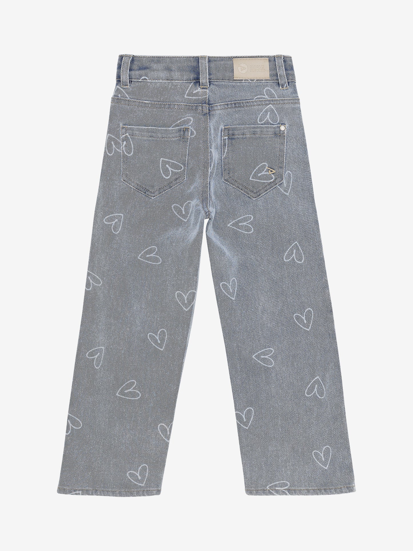 WIDE FIT JEANS WITH HEARTS