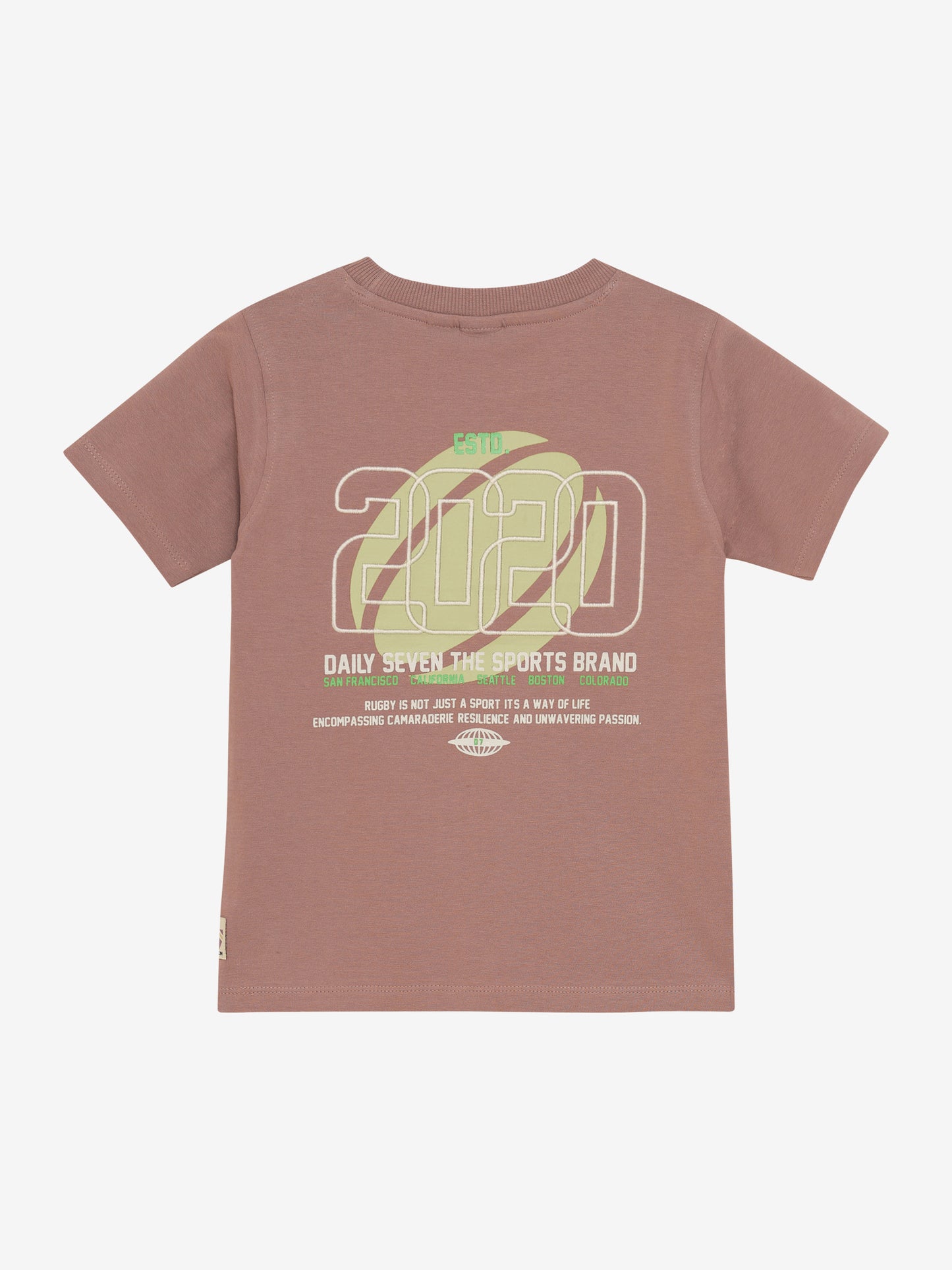 TSHIRT WITH BACKPRINT BURLWOOD
