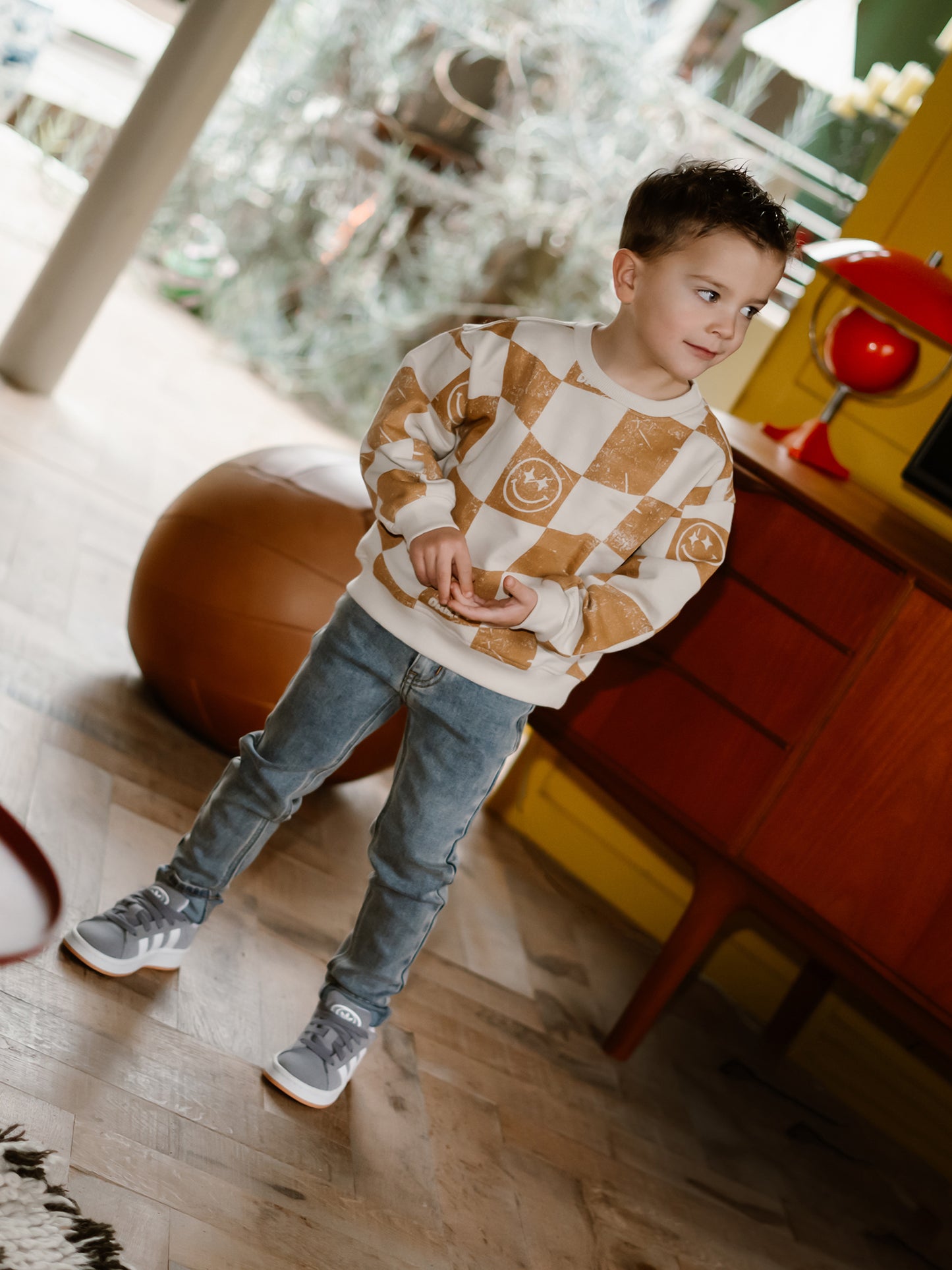 OVERSIZED SWEATER CHESSPRINT