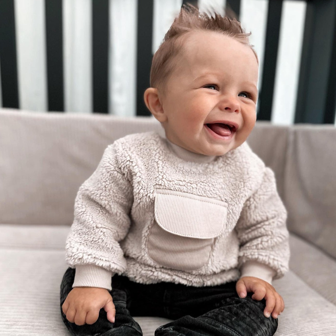 BESS jongens trui Teddy Pocket Clay