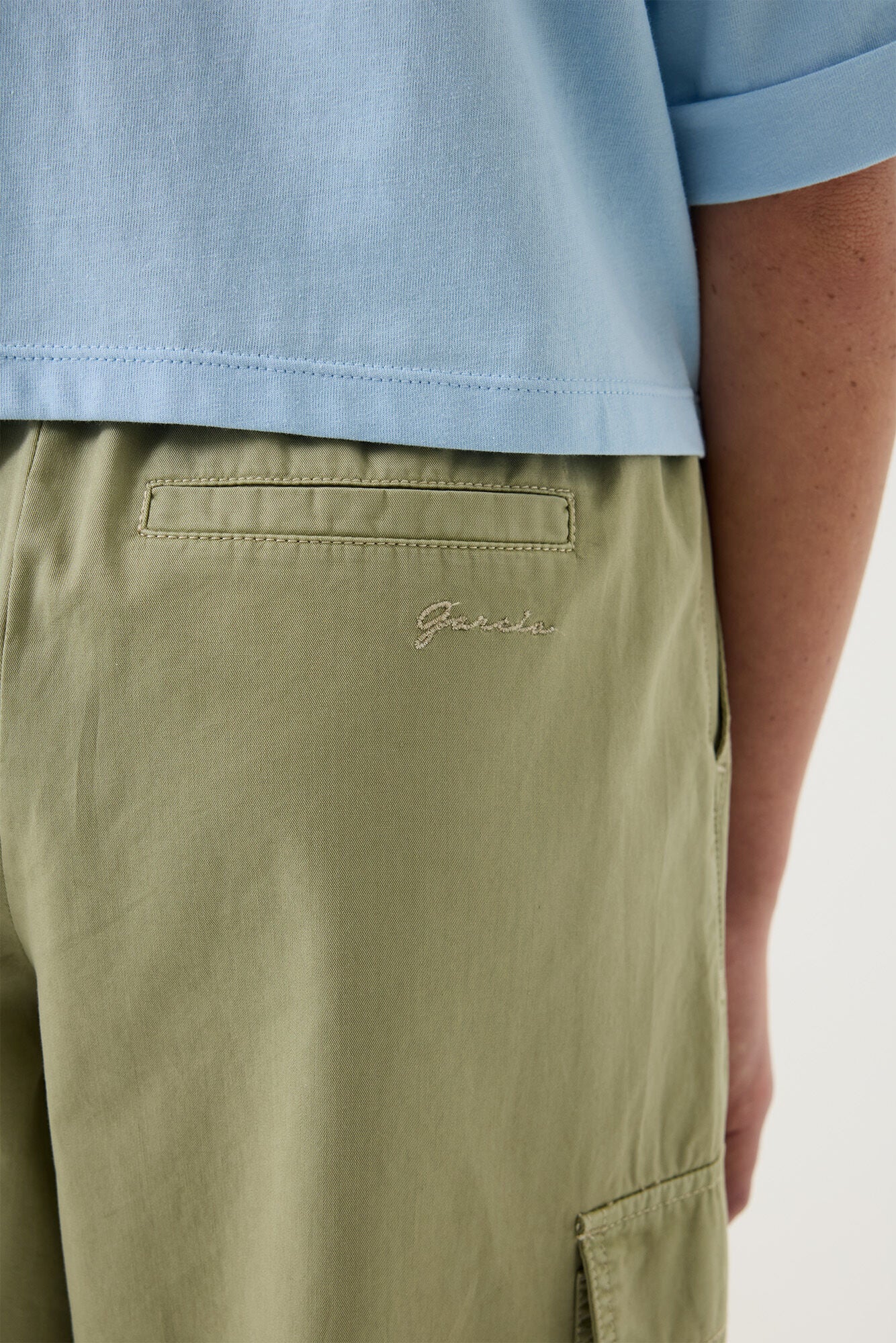 GARCIA balloonbroek meisjes Spring Army - close-up stof en details