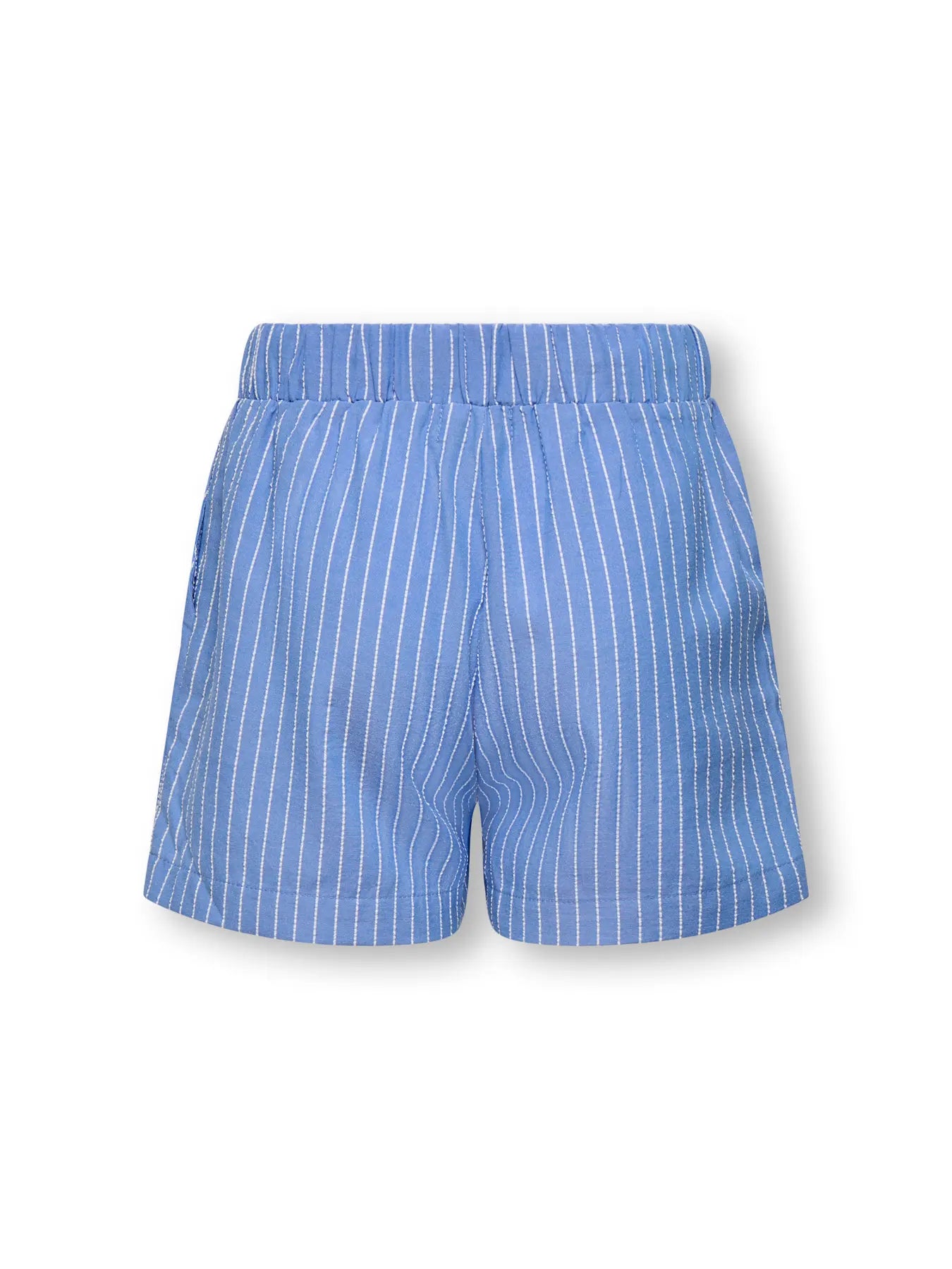 ONLY Cosmo Shorts - Gestreepte Meisjesshort Blauw - achterkant