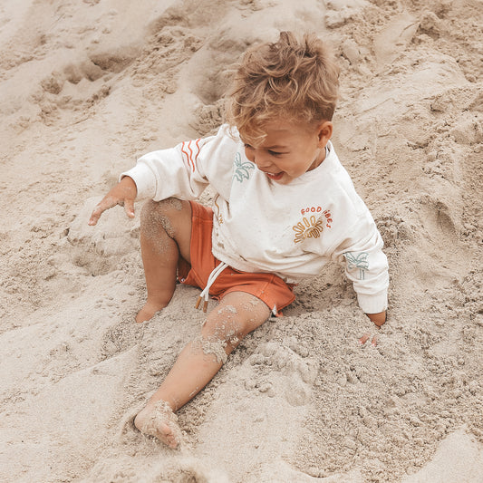 YOUR WISHES Sun Waves Oversized Sweater - styling