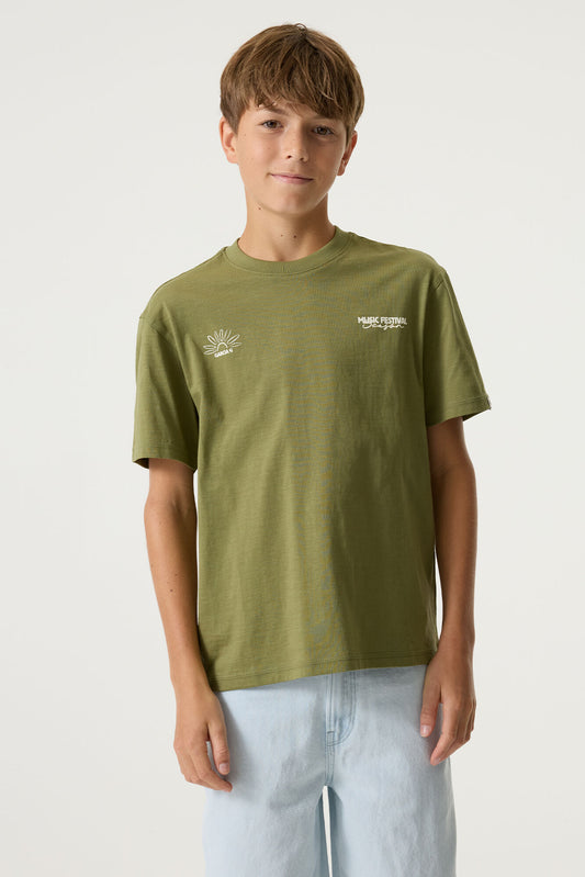 GARCIA Jongens Music Festival T-shirt met Backprint