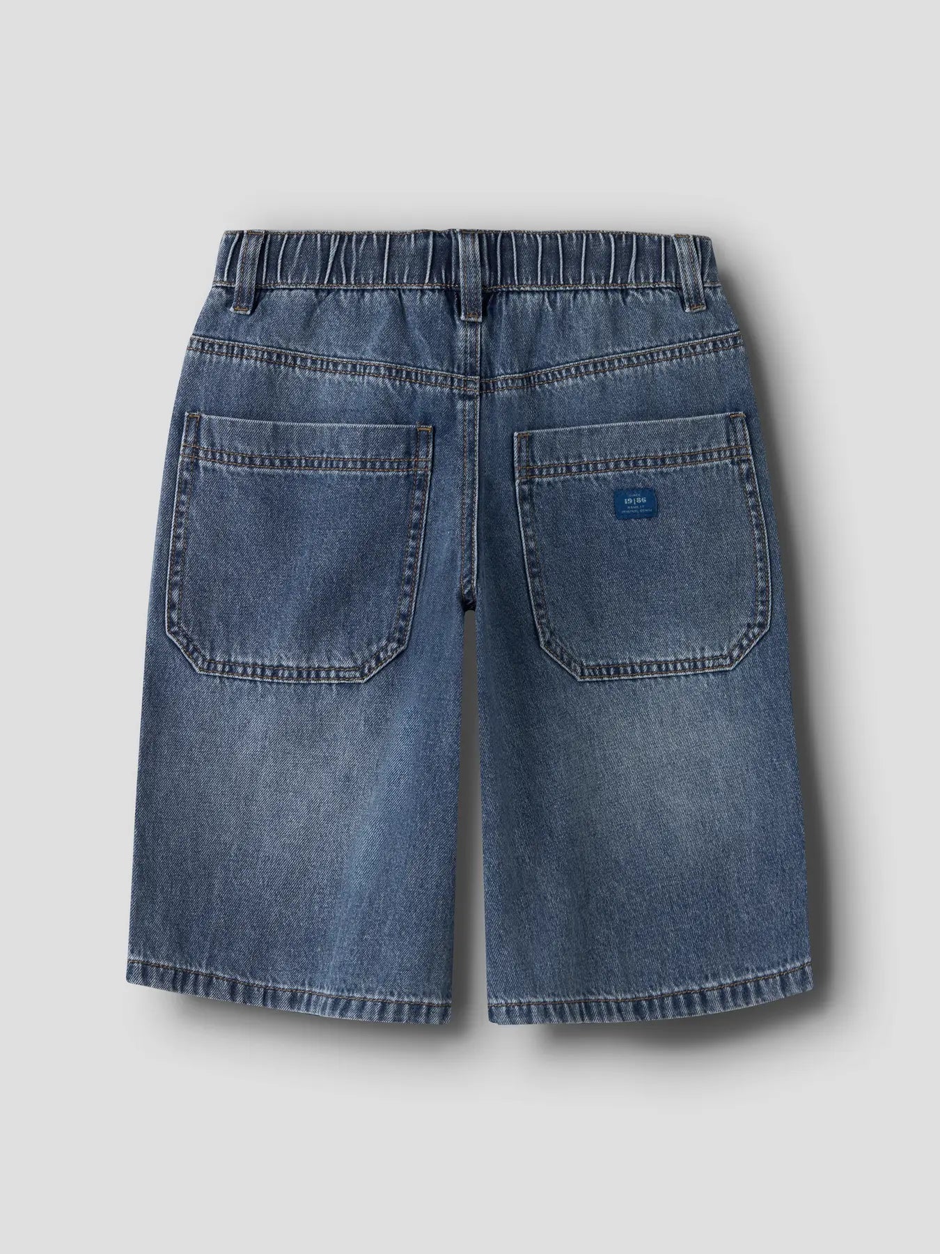 Name it Medium Blue Denim Skater Bermuda - Jongens