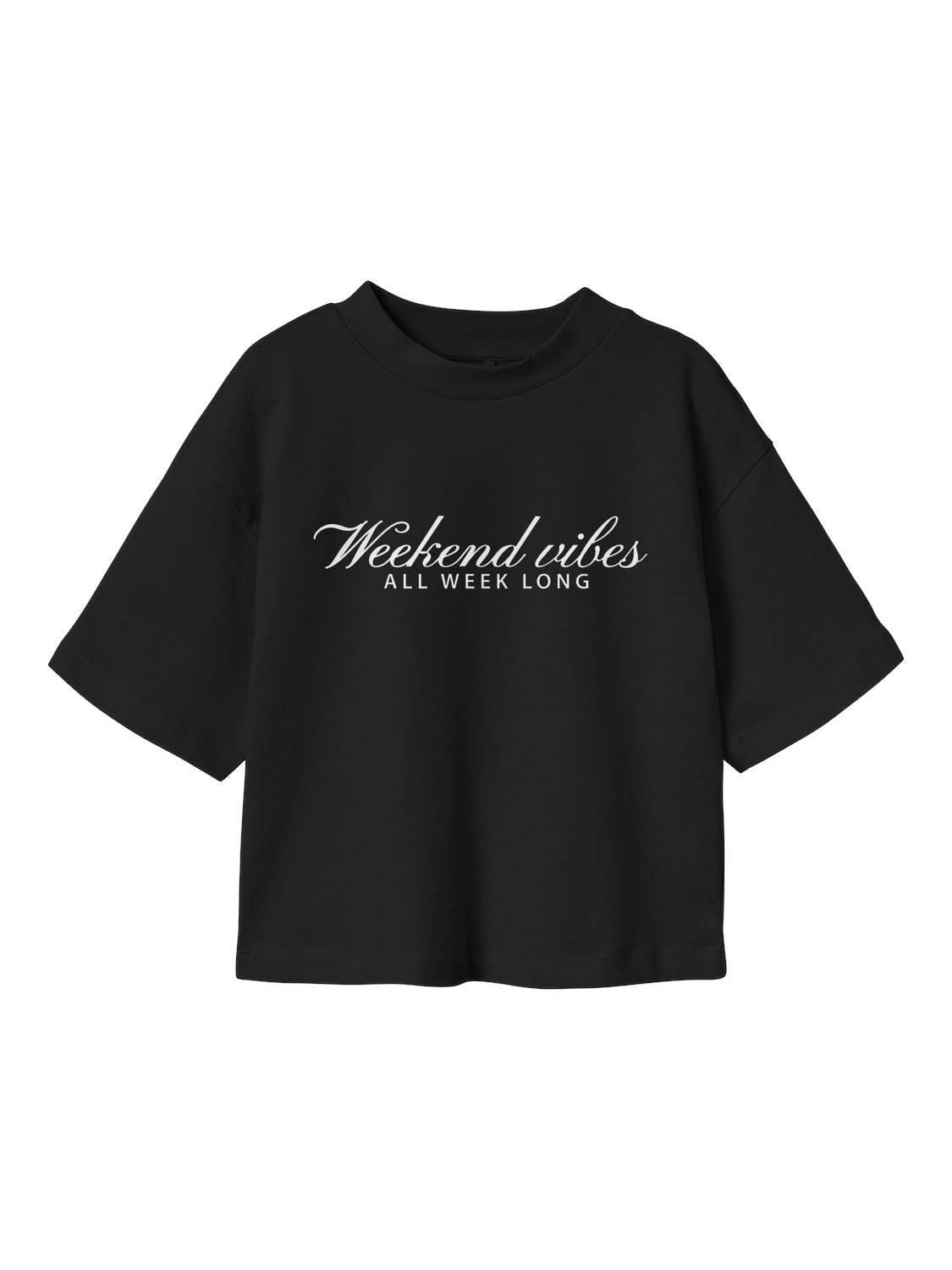 Loose crop shirt