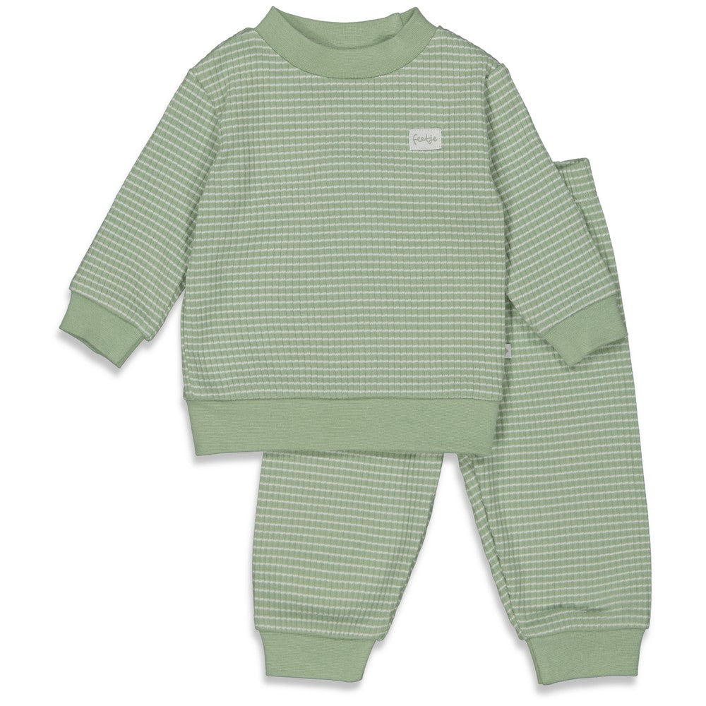 WAFEL PYJAMA GREEN MELANGE