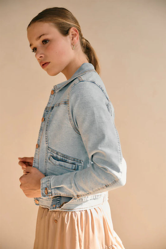 Denim Jas Licht Blauw