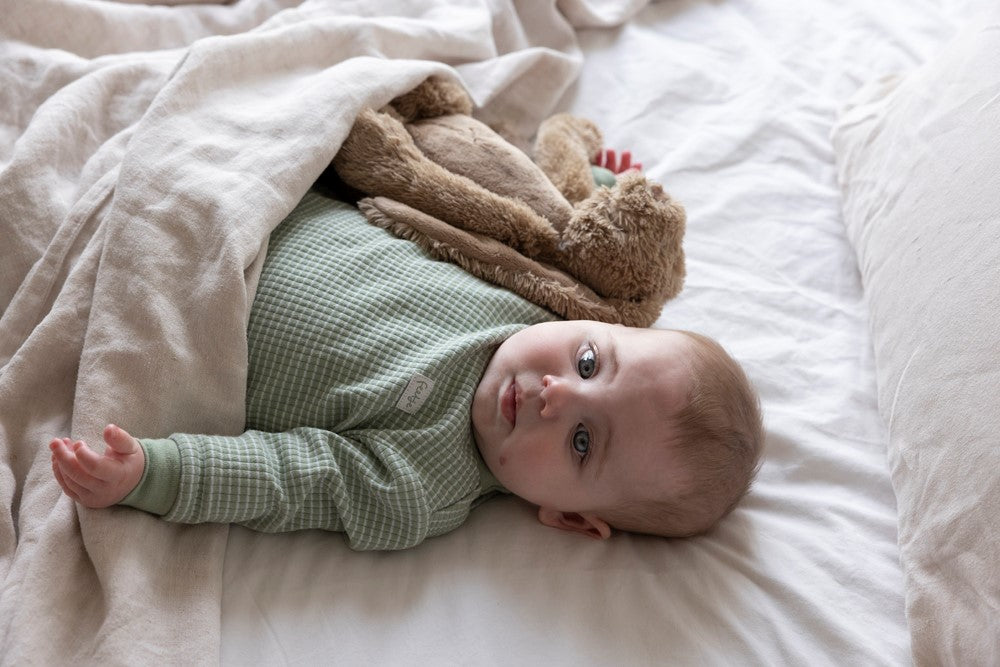 WAFEL PYJAMA GREEN MELANGE