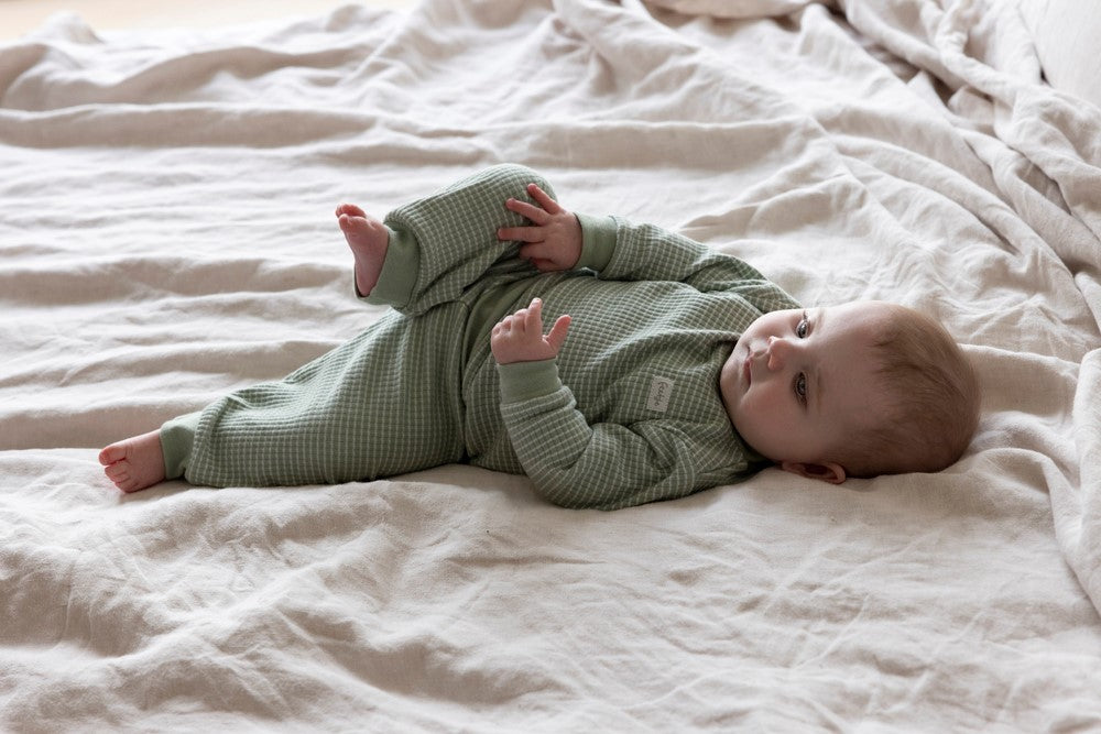 WAFEL PYJAMA GREEN MELANGE
