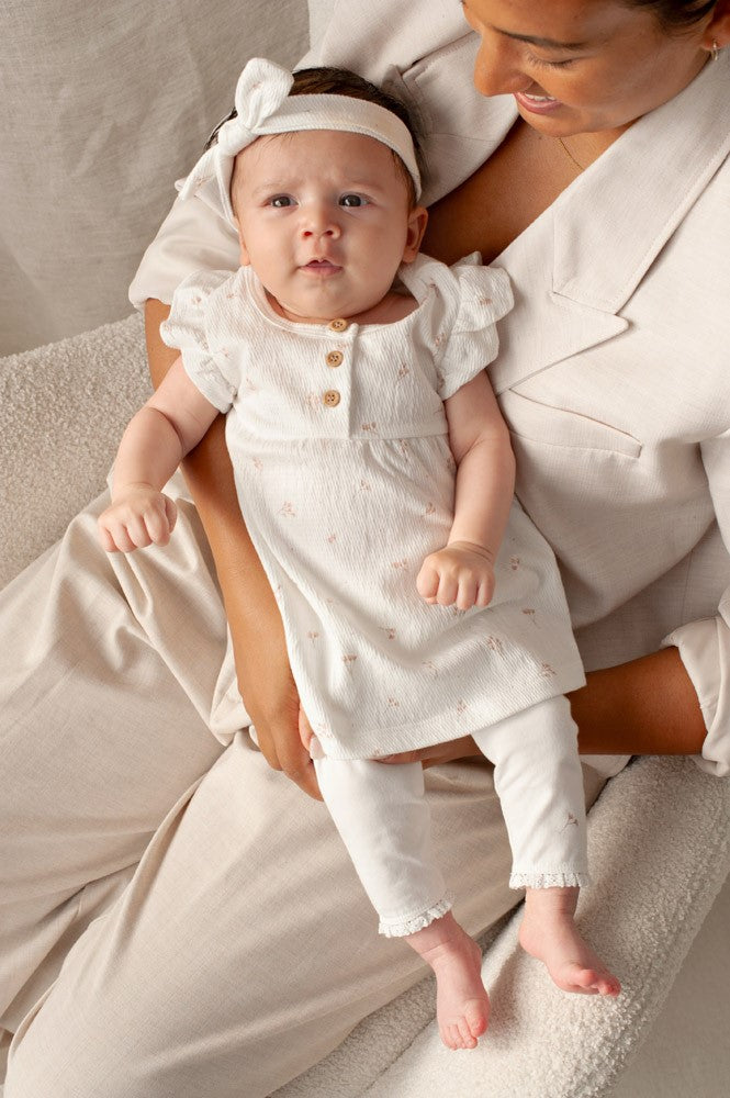 Feetje Legging Delicate Flower Gebroken Wit - Baby Legging - gestyled
