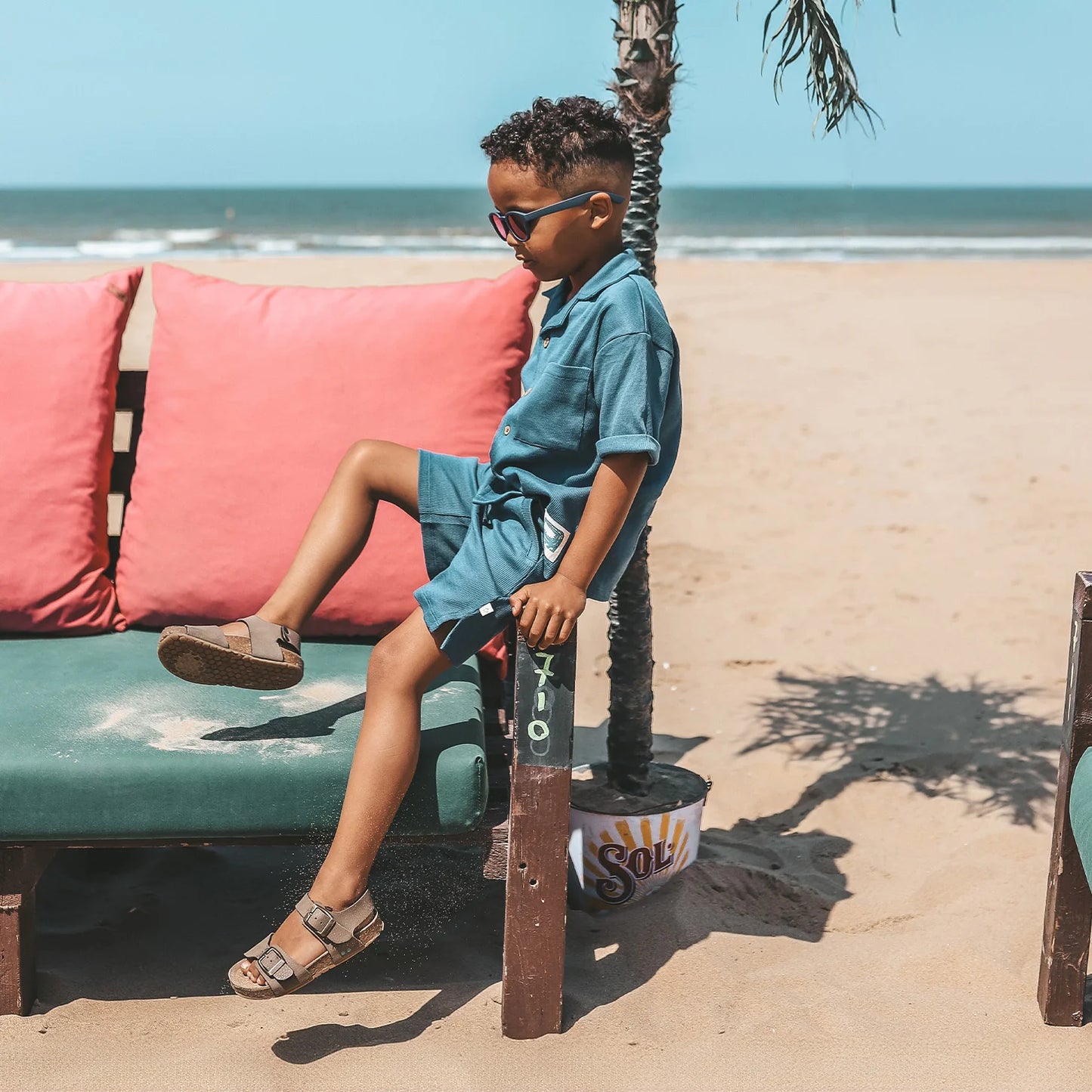 Blauwe Rib Short – Your Wishes