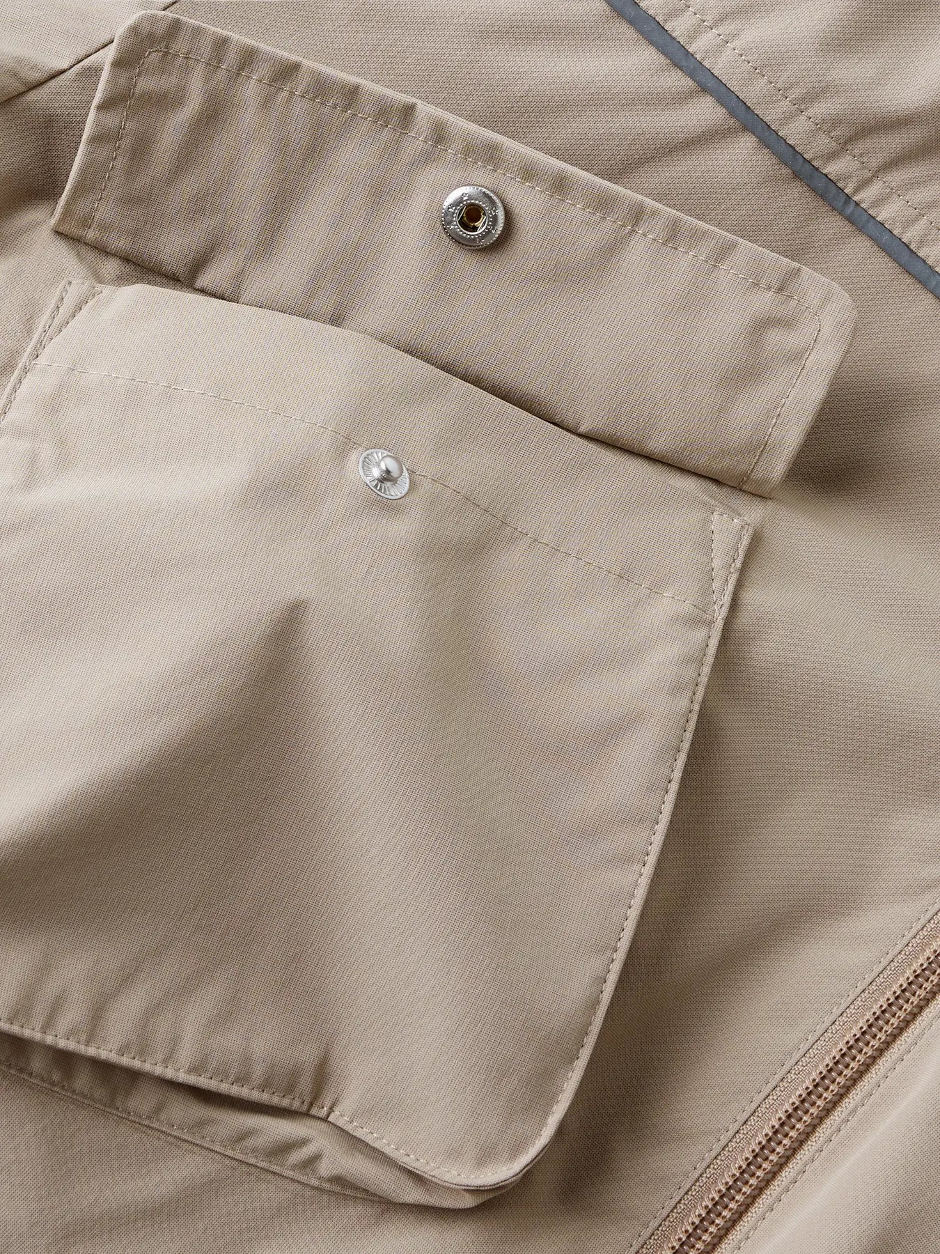 NAME IT Pocket Jacket Leopard voering - Beige Tussenjas Meisjes - detail zak met drukknoop