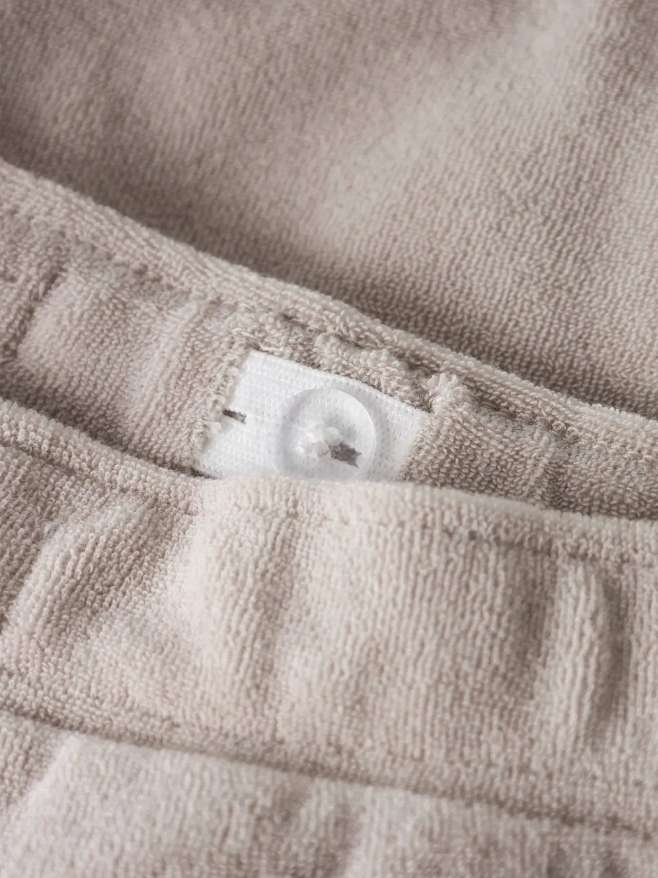 Name It Terry Shorts Badstof - Beige Jongens - detail boord