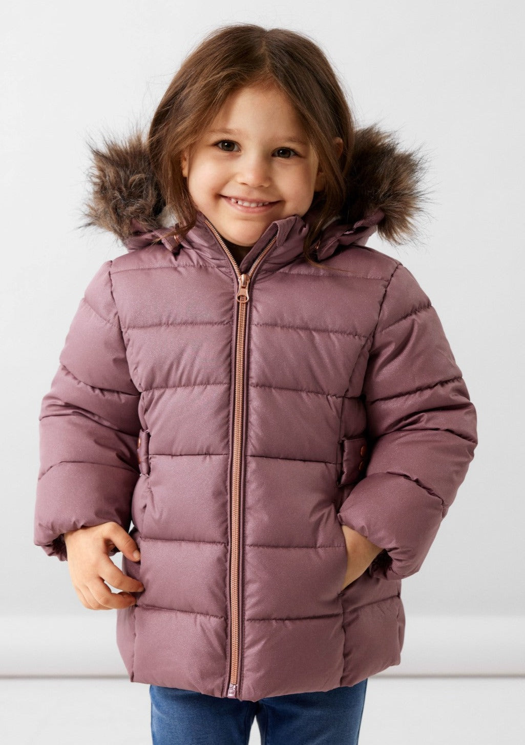 Donsjack voor babymeisjes