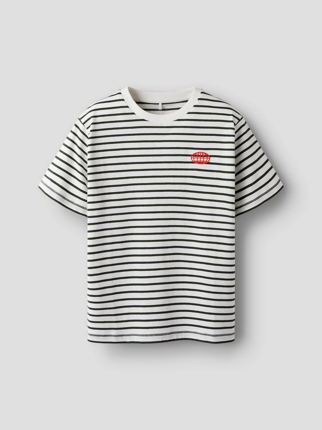 COMFY T-SHIRT GROEN GESTREEPT