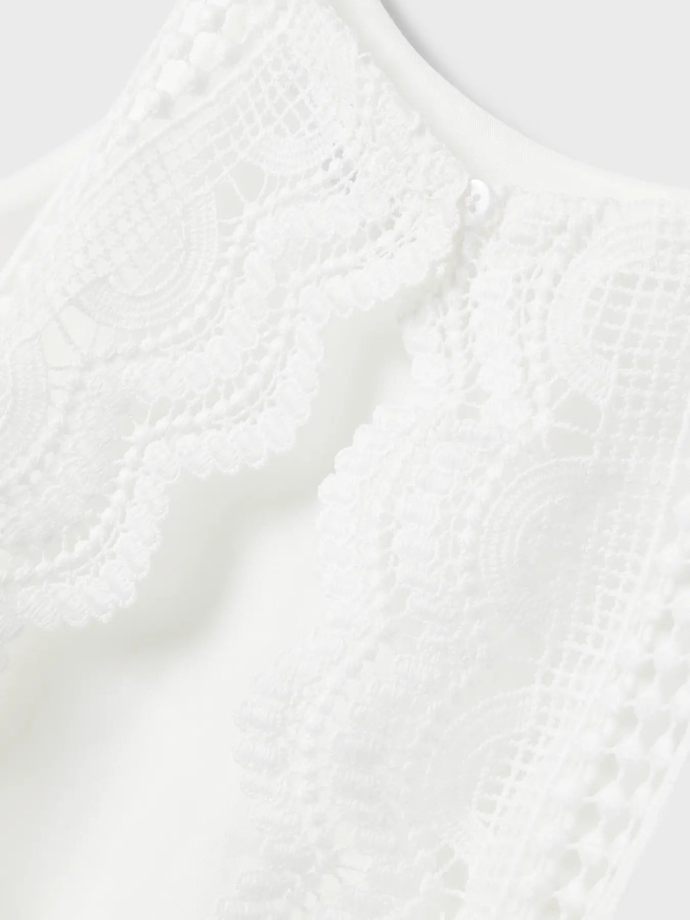 Name It Fima Dress Jet Stream – Witte Mousseline Jurk Meisjes