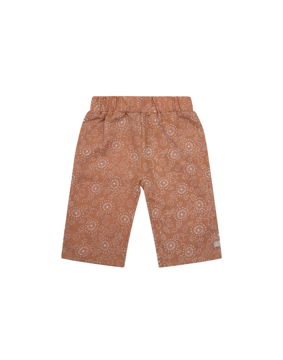 NON DENIM WIDE FLOWER PRINT