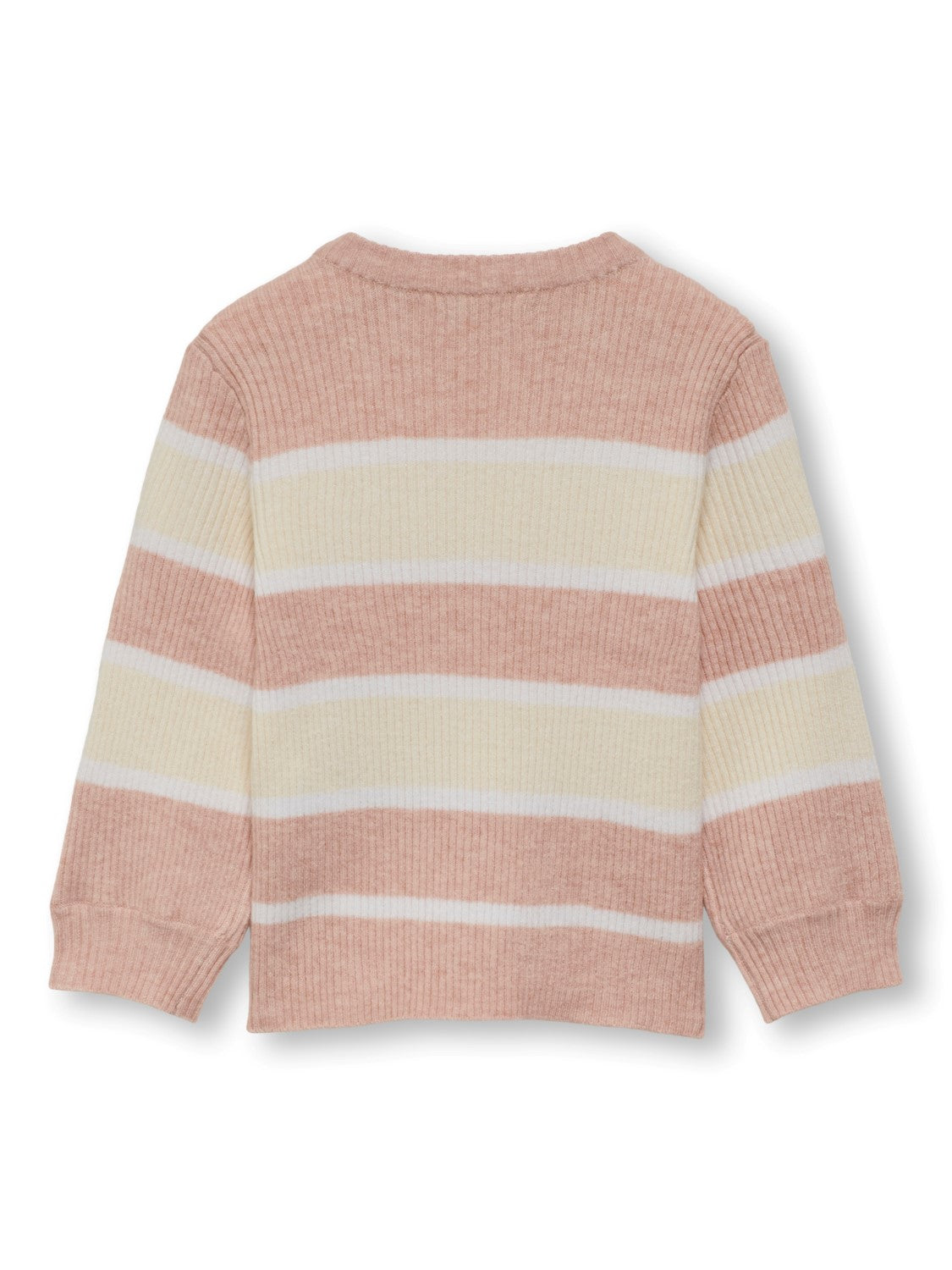 O-HALS GERIBDE MOUWUITEINDEN BALLONMOUWEN PULLOVER
