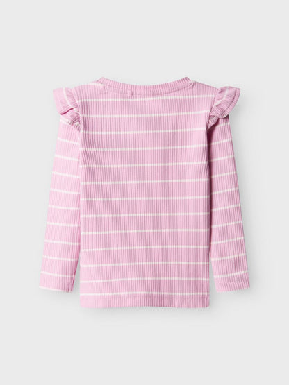 SLIM FIT TOP MET LANGE MOUWEN