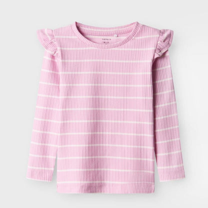 SLIM FIT TOP MET LANGE MOUWEN