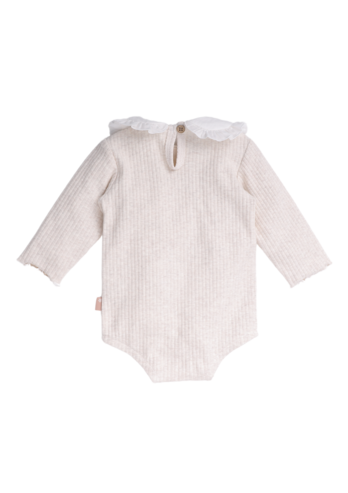 BEIGE ROMPER MET KRAAGJE
