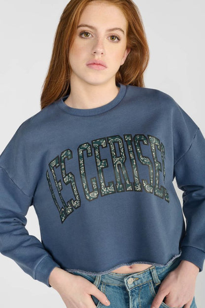 korte sweatshirt blauw