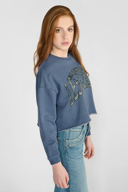 korte sweatshirt blauw