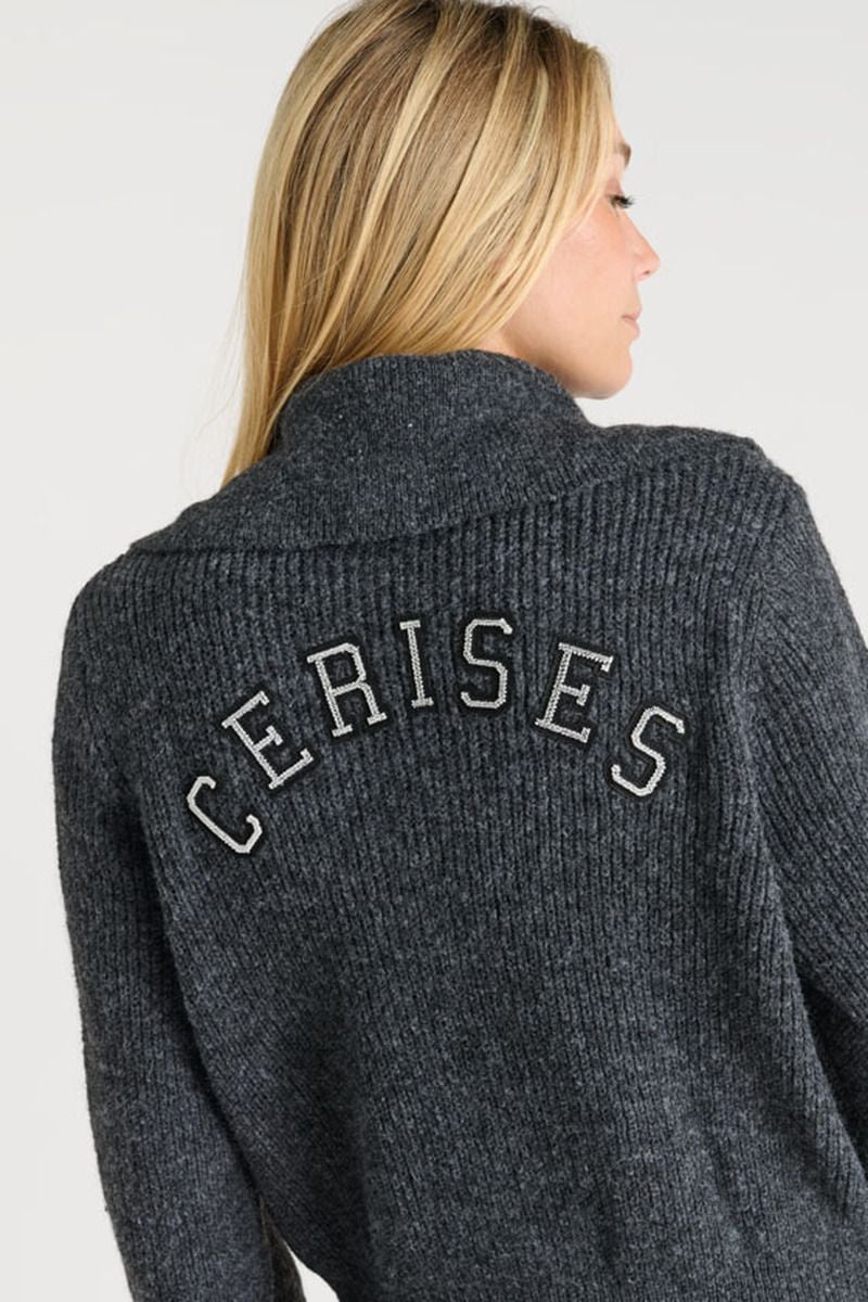 Le Temps des Cerises - Grijze Zipper Knit Vest | Meisjes