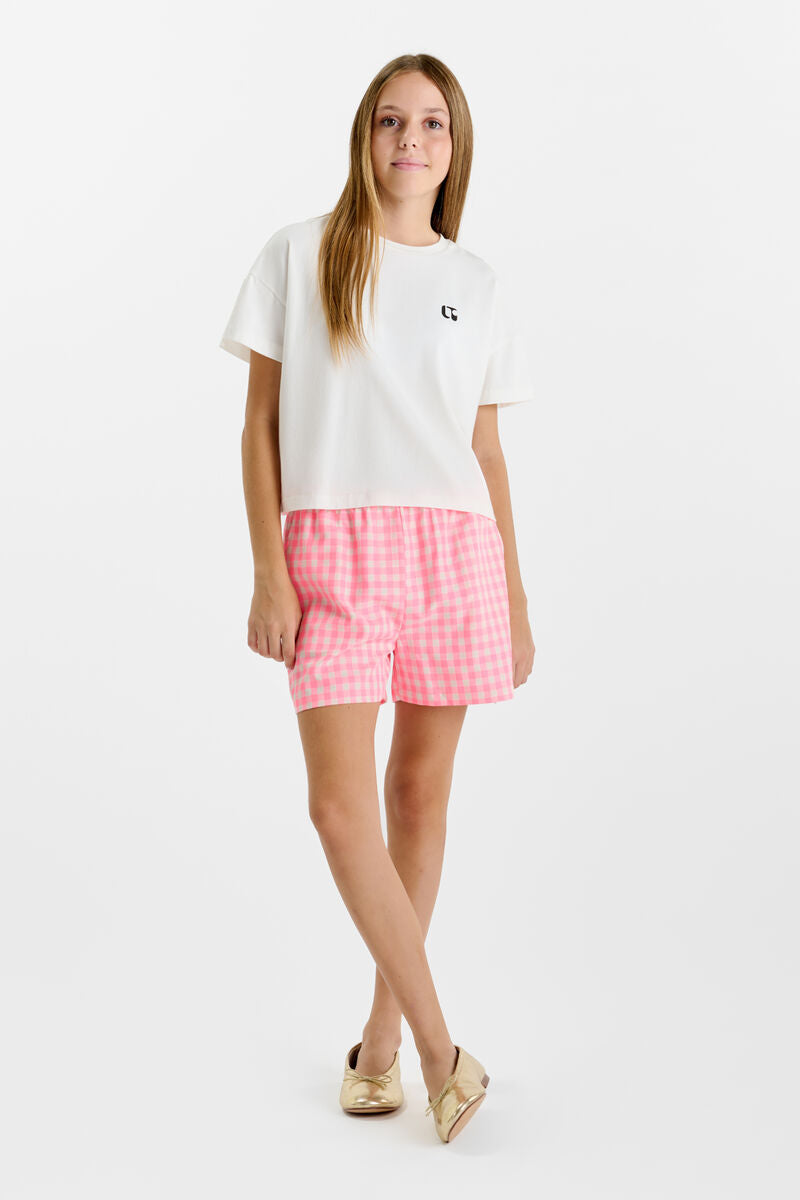 Le Temps des Cerises Pink Fluo Short voor Meisjes
