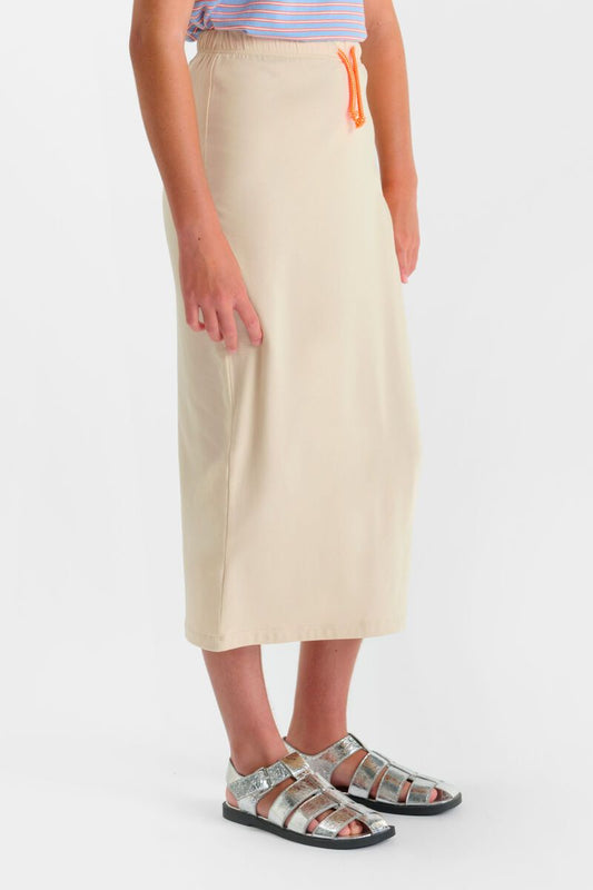LE TEMPS DES CERISES Halflange Rok Meisjes Creme - Stijlvolle Meisjesrok