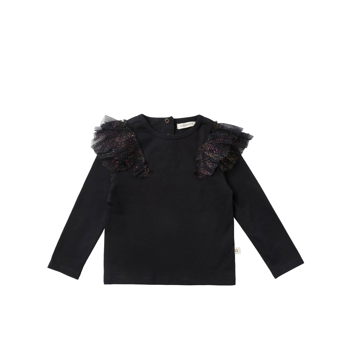 TULE LONGSLEEVE ZWART