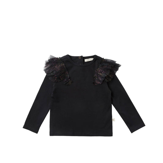 TULE LONGSLEEVE ZWART