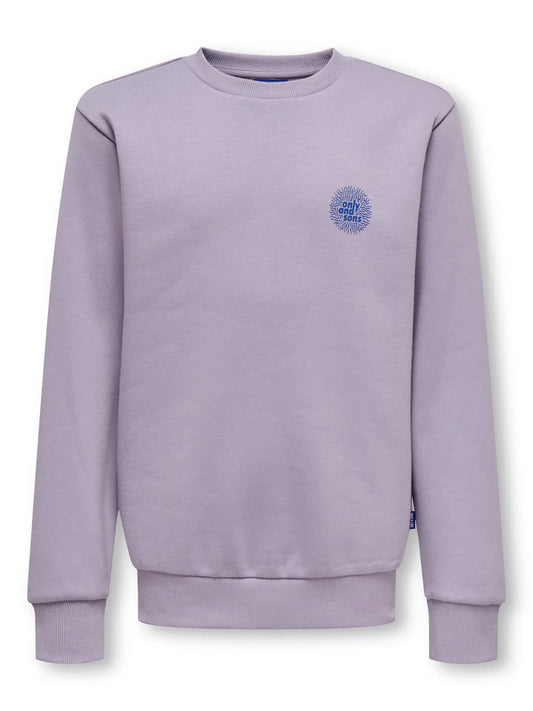 ONLY Sweater Ceres Lavender Gray - Zachte Trui voor Jongens - voorkant