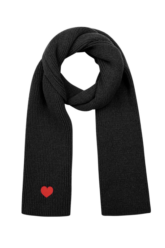 Zwarte sjaal met hartje